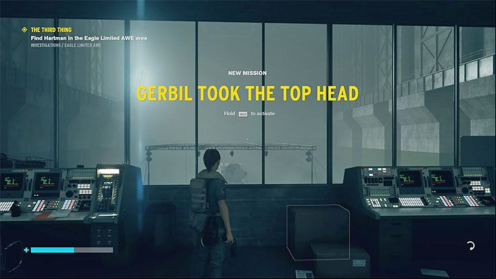 How to unlock the task: This mission will be unlocked automatically after driving Hartman away from the Fra Mauro AWE location - Control AWE: Gerbil Took the Top Head walkthrough - Side quests & optional missions - Control Guide