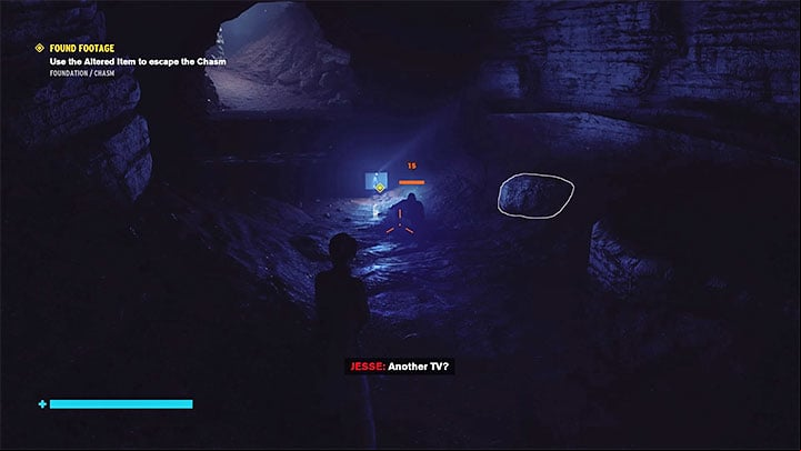 After landing in the caves, find a TV - an Altered Item - Control The Foundation: Found Footage - walkthrough - Side quests - Control Guide