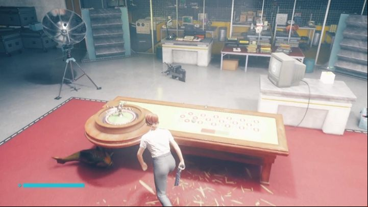 Now take the fish with telekinesis and throw it so that it is next to the roulette table - Control: Luck and Probability room puzzle - Puzzles - Control Guide
