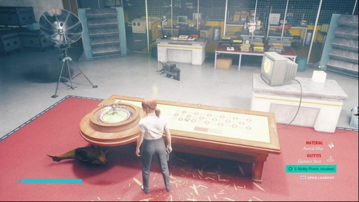 You will get a gold spacesuit (suit for Jesse) and 2 skill points - Control: Luck and Probability room puzzle - Puzzles - Control Guide