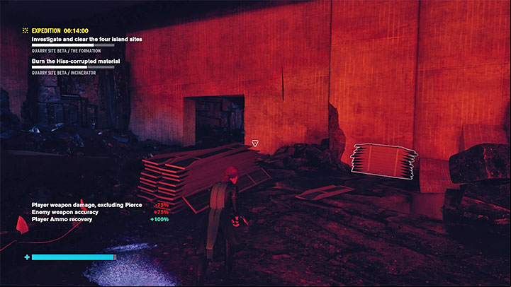 If you have problems with finding a corrupted block, check out the small age on the right of the furnace - see the picture - Control: Expeditions - guide and walkthrough - Secrets - Control Guide