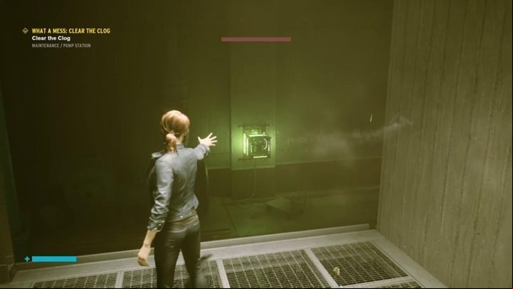 Pick up the new box and throw it into the next hole - Control: What a mess: Clear the Clog - walkthrough - Side Quests - Control Guide