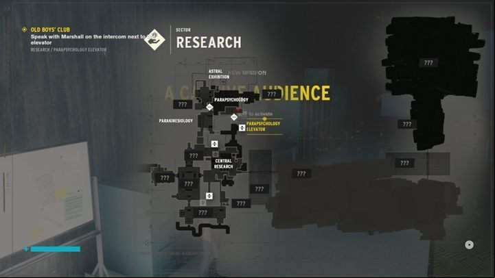 The quest starts in Sector: Research, near the Parapsychology room - Control: A Captive Audience - walkthrough - Side Quests - Control Guide