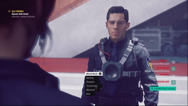 Arish will reward you with some modifications, crafting materials, and 4 skill points - Control: Old Friends - walkthrough - Side Quests - Control Guide