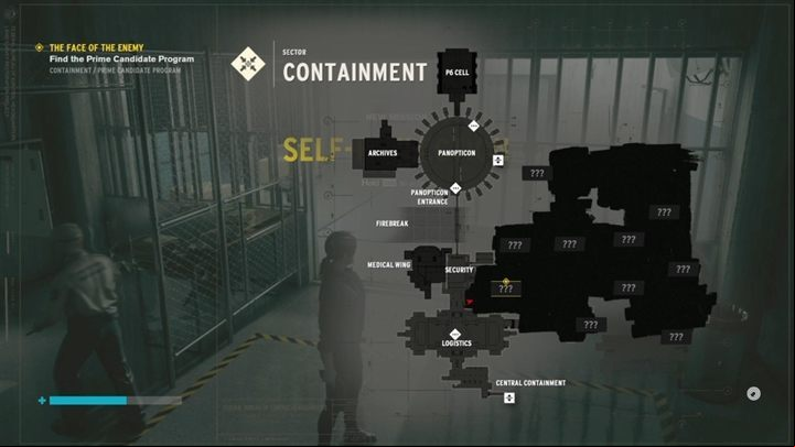To start the quest, you need to pick-up a note located near Security and Logistics in the Containment - the location of the note is marked in the picture above - Control: Self-Reflection - walkthrough - Side Quests - Control Guide
