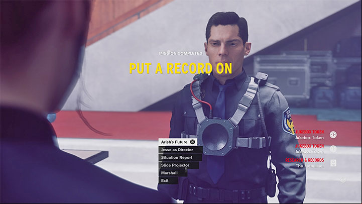 After defeating all enemies, the game will move you back to the room with the jukebox - Control: Put a Record On - walkthrough - Side Quests - Control Guide