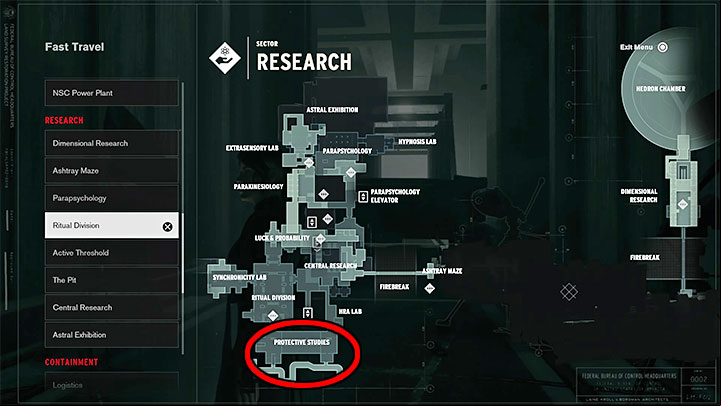 This object is in the Protective Studies in the Research - we have marked it on the picture - Control: Langstons Runaways - walkthrough - Side Quests - Control Guide