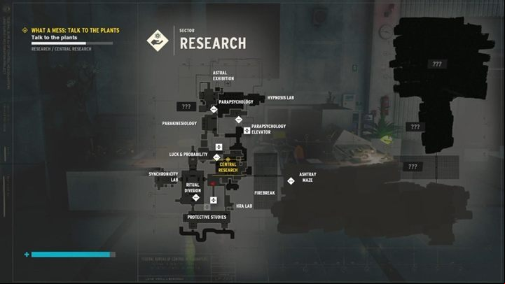 The fifth plant can be found near the blocked age leading to Ritual Division. - Control: What a Mess Talk to the Plants - walkthrough - Side Quests - Control Guide