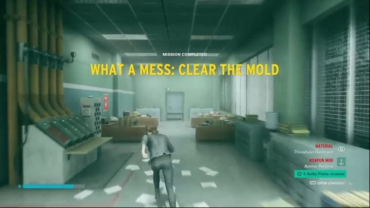 As a reward, you will receive materials, modifications, and three skill points - Control: What a Mess Clear the Mold - walkthrough - Side Quests - Control Guide
