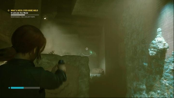 Your next target is on the wall, next to a corridor full of mold - Control: What a Mess Even More Mold - walkthrough - Side Quests - Control Guide