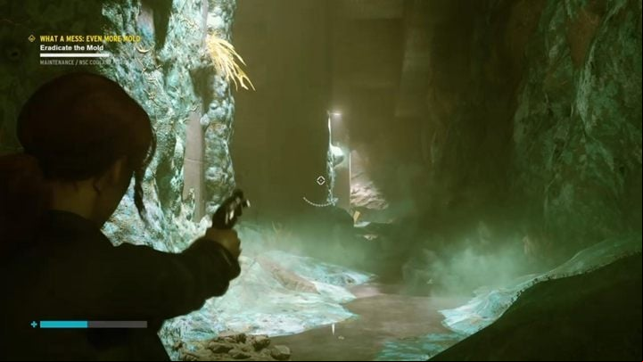 The next source of mold is literally a little further away, on the next wall - Control: What a Mess Even More Mold - walkthrough - Side Quests - Control Guide