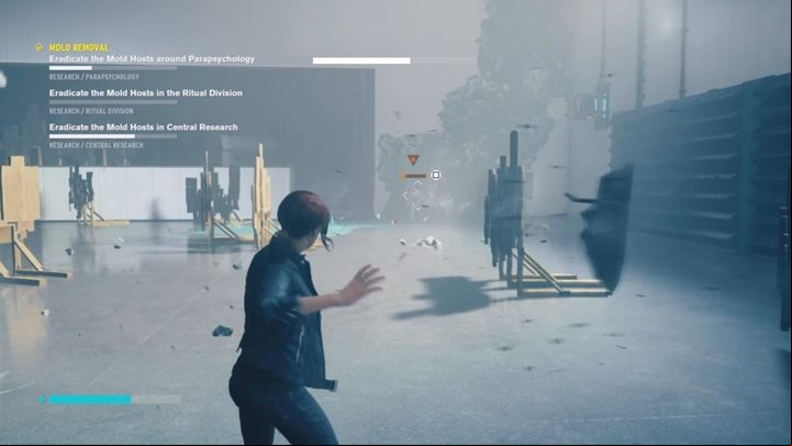 The second target is nearby, in the room with wooden racks - Control: Removing mold - walkthrough - Side Quests - Control Guide