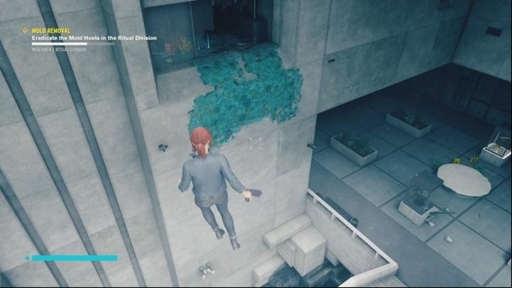The third target is in an isolated room - use levitation to get to it - Control: Removing mold - walkthrough - Side Quests - Control Guide