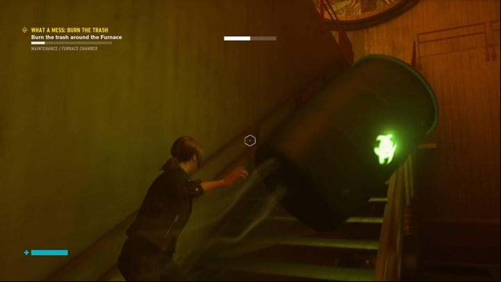 Walkthrough: Go to the Furnace Chamber room in Sector: Maintenance - Control: What a Mess Burn the Trash - walkthrough - Side Quests - Control Guide