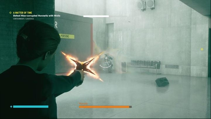 Escort the man until you leave the threshold area - Control: A Matter of Time - walkthrough - Side Quests - Control Guide