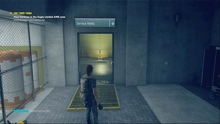 After opening the sliding gate on the floor, move on - Control AWE: The Third Thing - Eagle Limited walkthrough - Walkthrough - Control Guide