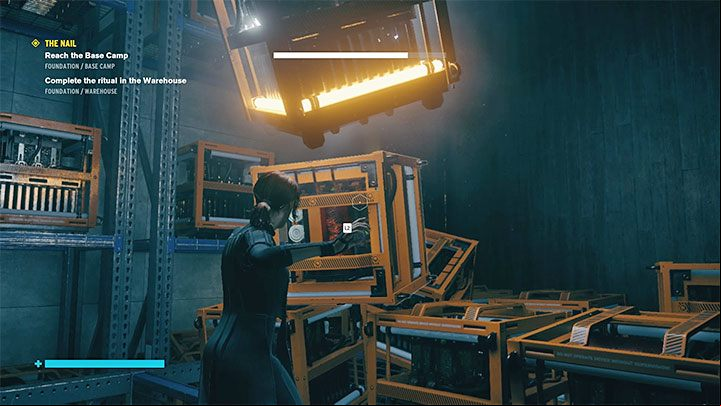 You can take the elevator to Level 2 (Power Core Storage) - Control: The Nail, Warehouse and Collapsed Department - walkthrough - Walkthrough - Control Guide