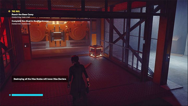 You can start destroying the red Hiss Nodes here, but unfortunately Jesse wont be able to reach them all - Control: The Nail, Warehouse and Collapsed Department - walkthrough - Walkthrough - Control Guide