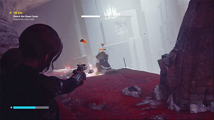 While traveling through the caves, beware of flying enemies who, in addition to ranged attacks, can perform suicide attacks - react to this by activating the shield or by jumping back to the sides quickly - Control: The Nail, Warehouse and Collapsed Department - walkthrough - Walkthrough - Control Guide
