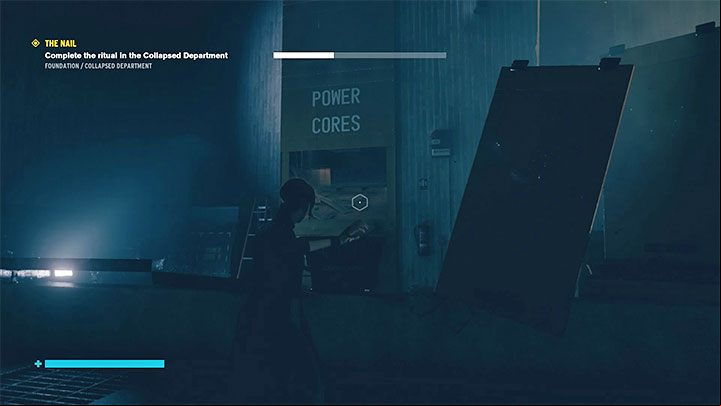 You will get to a room where you can see the power object - a projector - Control: The Nail, Warehouse and Collapsed Department - walkthrough - Walkthrough - Control Guide