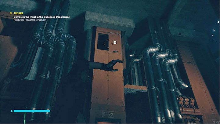Now take an interest in the metal plates above each of the generators - an example of such a plate above the P-02 generator is shown in the picture - Control: The Nail, Warehouse and Collapsed Department - walkthrough - Walkthrough - Control Guide