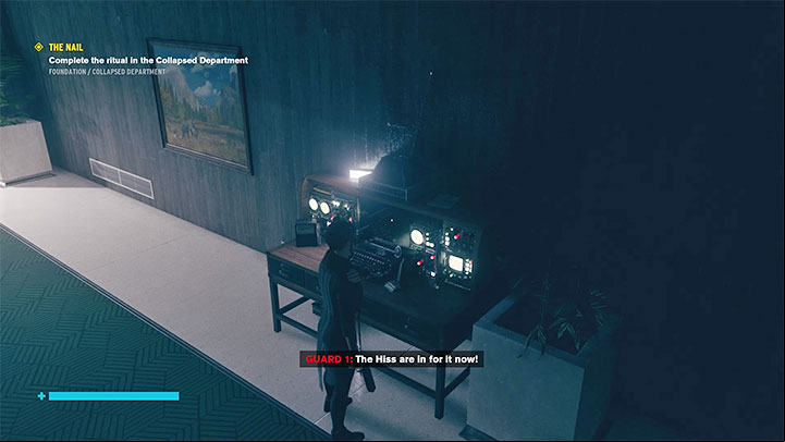 Before entering the shown room, you will find a terminal used for calling reinforcements - Control The Foundation: Trophies - Appendix - Control Guide