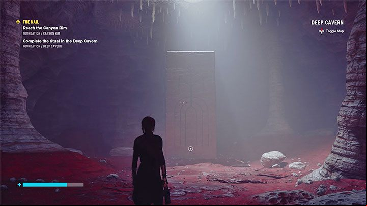 After winning the battle, proceed to the northern part of the cavern and destroy new crystals blocking the age - Control: The Nail, Canyon Rim and Research Site Gamma - walkthrough - Walkthrough - Control Guide