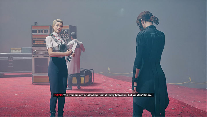 Emily Pope has arrived at Crossroads, so you dont have to leave the Foundation caves to meet her - Control: The Pyramid - walkthrough - Walkthrough - Control Guide