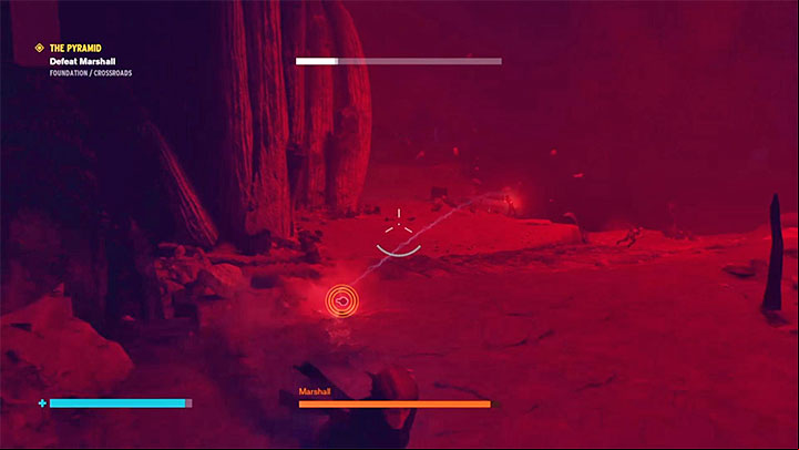 Marshall has a ranged weapon and can also throw grenades at Jesse - Control: The Pyramid - walkthrough - Walkthrough - Control Guide