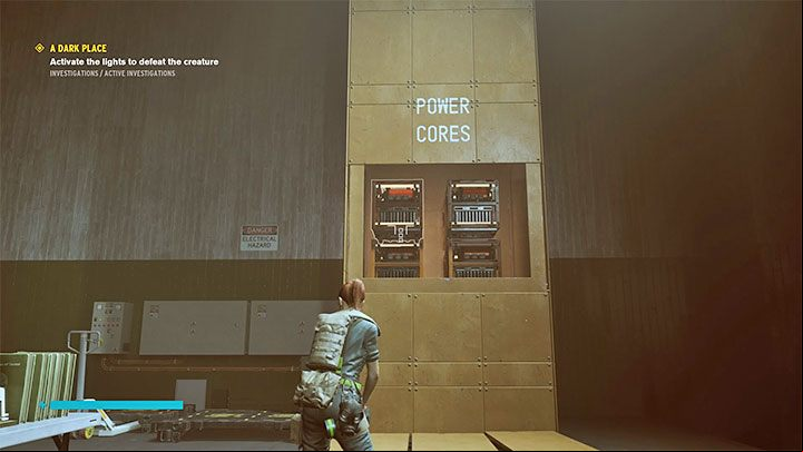 Take an interest in the yellow wall with the Power Cores inscription - Control AWE: A Dark Place walkthrough - Walkthrough - Control Guide