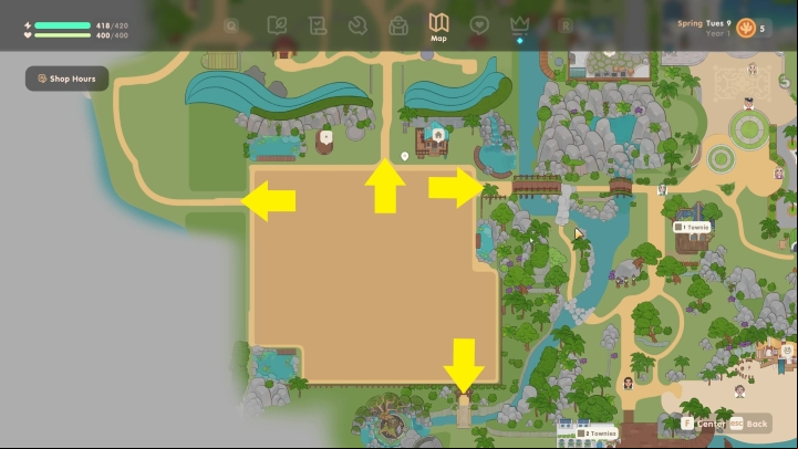 At the beginning of the game, your field will be overgrown with bushes and trees - Coral Island: Beginners tips - Basics - Coral Island Guide