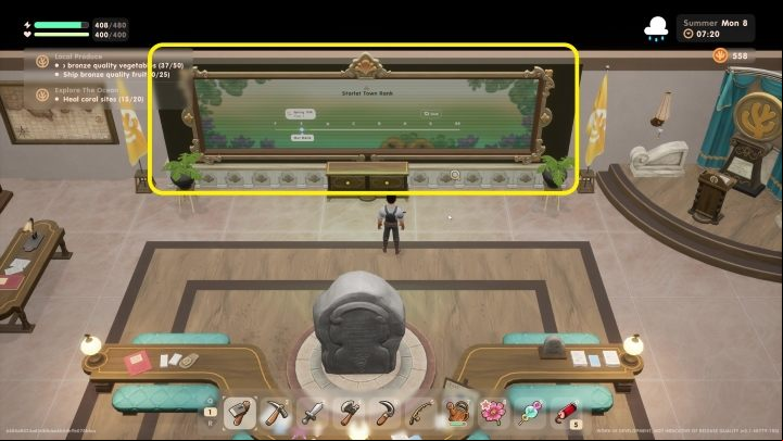 The town rank is the rating given to your town - Coral Island: How to quickly increase town rank? - FAQ - Coral Island Guide