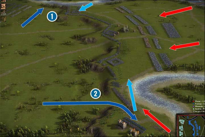 You can either attack at the top, through the river, or tly storm the lower outpost. - Saving Turin | Generalissmus Campaign - Generalissmus Campaign - Cossacks 3 Game Guide