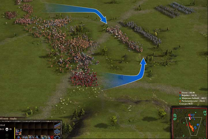 In the lower part of the front, the enemy will deploy the majority of his forces against your allied armies - Battle of Newburry | Roundheads versus Cavaliers Campaign - Roundheads versus Cavaliers Campaign - Cossacks 3 Game Guide