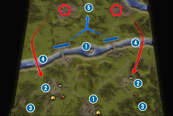 Before you attack the cities guard river crosses against enemy raids. - Creation of New Pattern Army | Roundheads versus Cavaliers Campaign - Roundheads versus Cavaliers Campaign - Cossacks 3 Game Guide