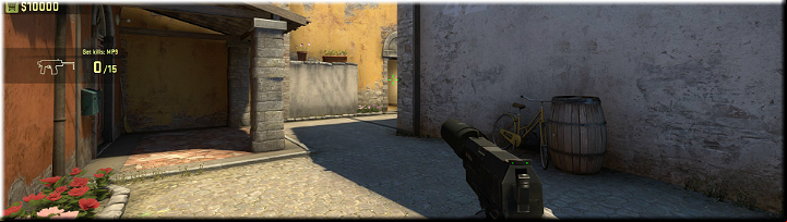 This location offers eyes on the door leading out of the building, as well as the main ageway - Mission 5 Inferno: Scavengers - Missions - CS GO Game Guide