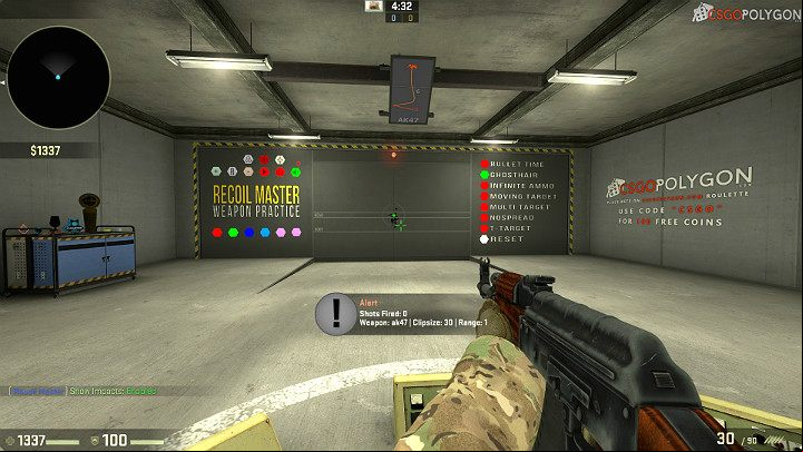 A training map called Recoil Master - Spray, available from the Steam Workshop can help here - Aiming in CS GO - Gameplay - CS GO Game Guide