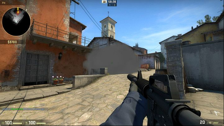 The grenade will explode right under the balcony, and the smoke screen will limit vision of any enemies hiding there - Inferno | Tournament Maps in CS GO - Tournament Maps in Counter Strike: Global Offensive - CS GO Game Guide
