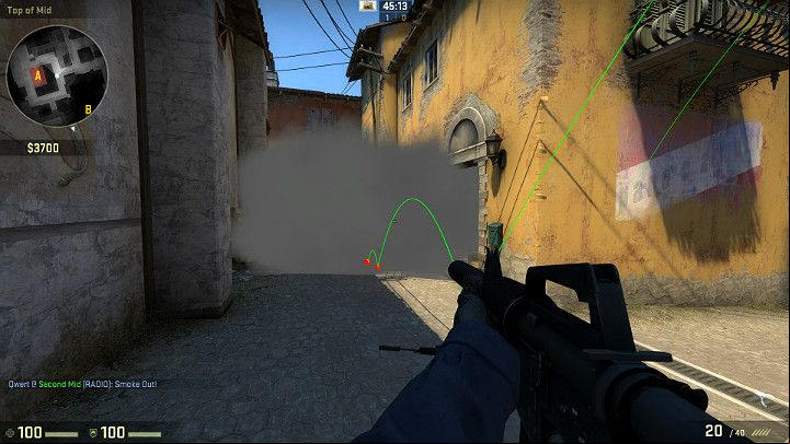 The grenade will explode right in front of the door leading to the flat where enemies can hide - Inferno | Tournament Maps in CS GO - Tournament Maps in Counter Strike: Global Offensive - CS GO Game Guide