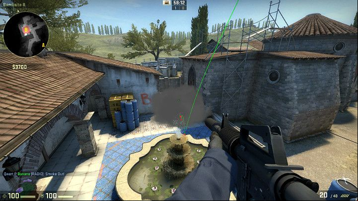 The grenade will explode deeper inside bombsite B and cover you from Players coming through the ruins - Inferno | Tournament Maps in CS GO - Tournament Maps in Counter Strike: Global Offensive - CS GO Game Guide