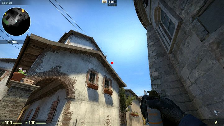 Stand by the corner of the building, right next to the well - Inferno | Tournament Maps in CS GO - Tournament Maps in Counter Strike: Global Offensive - CS GO Game Guide