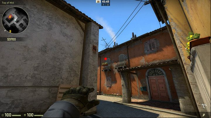 This throw needs to be performed while moving towards bombsite A - Inferno | Tournament Maps in CS GO - Tournament Maps in Counter Strike: Global Offensive - CS GO Game Guide