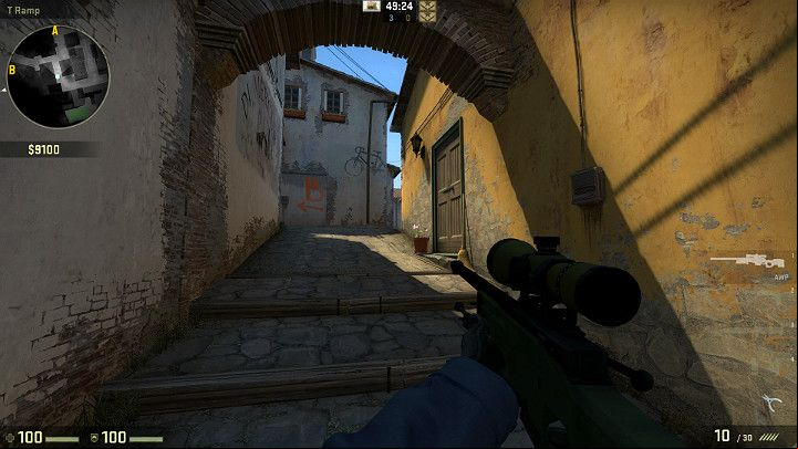 If you were able to leave the Terrorist Spawn Zone fast enough, you can run to the presented location and take a good sniping position - Inferno | Tournament Maps in CS GO - Tournament Maps in Counter Strike: Global Offensive - CS GO Game Guide
