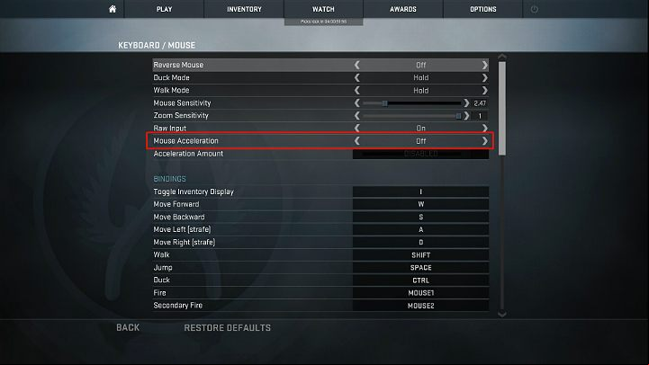 1 - Mouse configuration in CS GO - Proper configuration - CS GO Game Guide