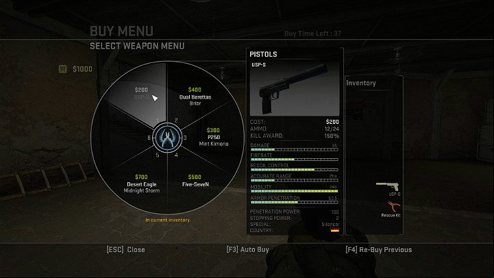 Screen - Counter-Terrorists | Weapon List in CS GO - Weapon List - CS GO Game Guide