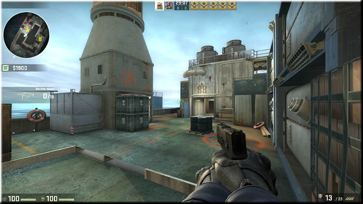 While in the corner, you can keep an eye on nearly entire map - Mission 11 - Shipped - Manifest Destiny - Missions - CS GO Game Guide
