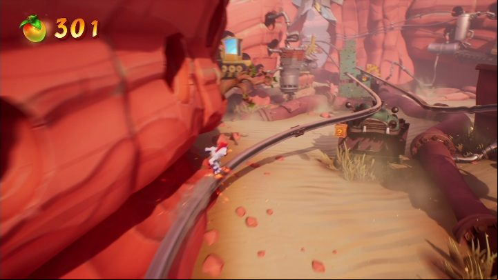 Now another slide down the rail awaits - Crash 4: A Real Grind walkthrough - The Hazardous Wasted, 2084 - Crash 4 Guide, Walkthrough