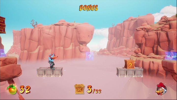 In this bonus level you can get 22 boxes - Crash 4: A Real Grind walkthrough - The Hazardous Wasted, 2084 - Crash 4 Guide, Walkthrough