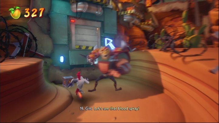 Another opponent is right next to the exit - Crash 4: Crash Compactor walkthrough - The Hazardous Wasted, 2084 - Crash 4 Guide, Walkthrough