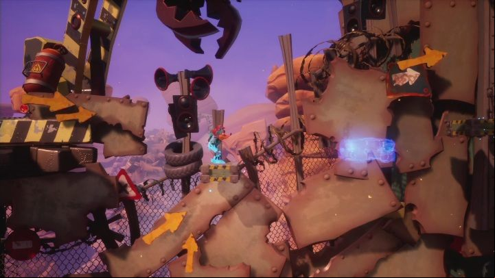 Going forward, you'll find a mask - Crash 4: Crash Compactor walkthrough - The Hazardous Wasted, 2084 - Crash 4 Guide, Walkthrough